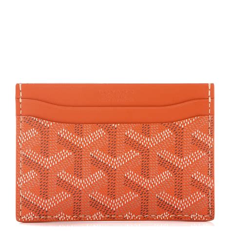 goyard card case orange|Goyard card holder inside.